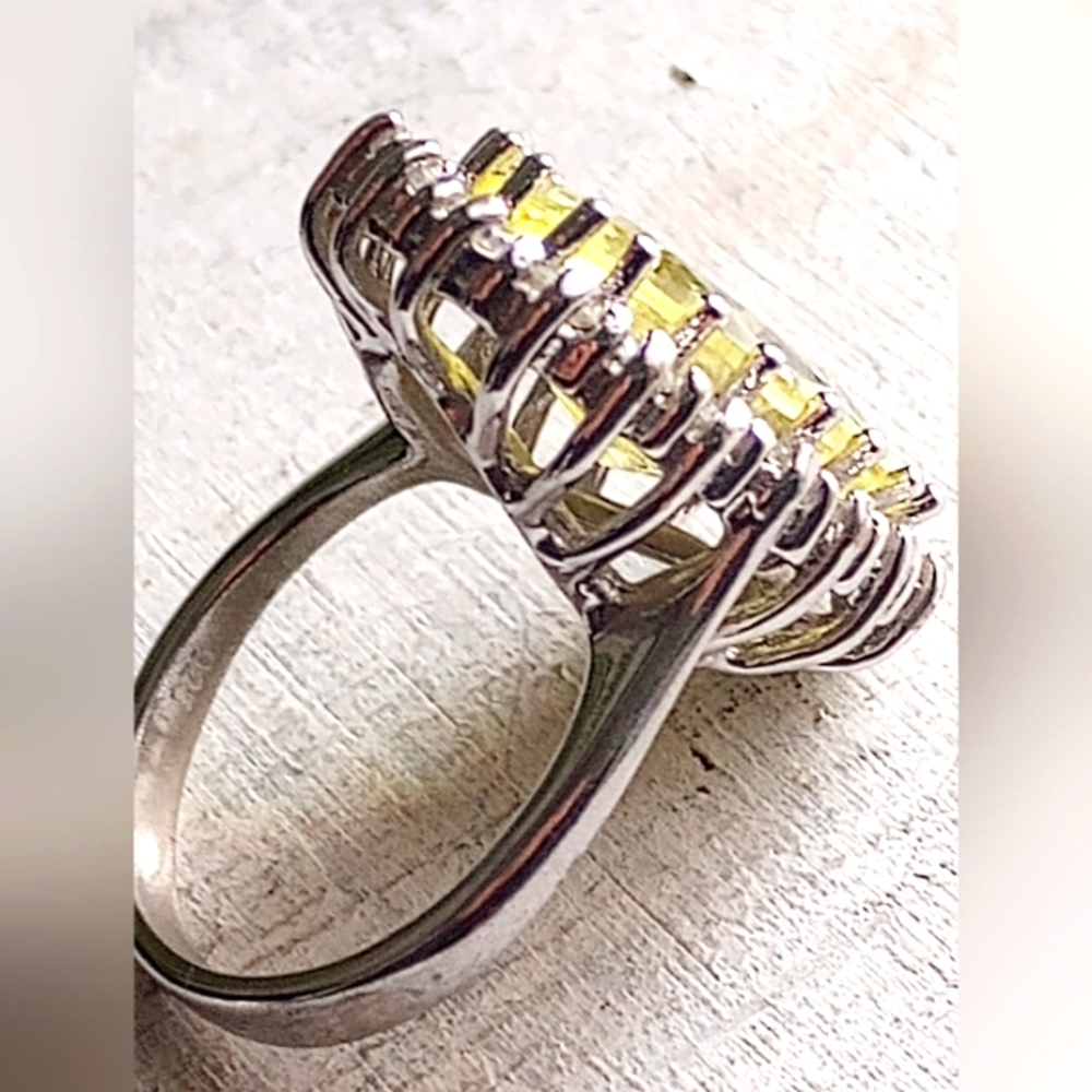 Gemstone & 925 Silver Ring - image 3